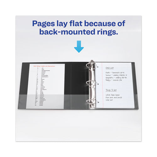 Image of Avery® 79693 Heavy-Duty View Binder With Durahinge And Locking One Touch Ezd Rings, 3 Rings, 3" Capacity, 11 X 8.5, Black