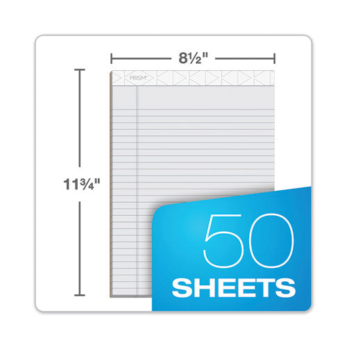 Image of TOPS 63160 Prism + Colored Writing Pads, Wide/Legal Rule, (50) Pastel Gray 8.5 x 11 Sheets, 12/Pack