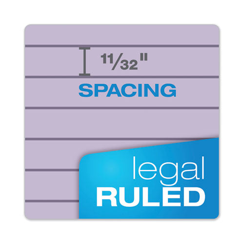 Image of TOPS Prism + Colored Writing Pads, Wide/Legal Rule, (50) Pastel Orchid 8.5 x 11 Sheets, 12/Pack