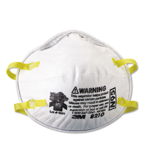 Image of 3M 8210 Lightweight Particulate Respirator 8210, N95, Standard Size, 20/Box