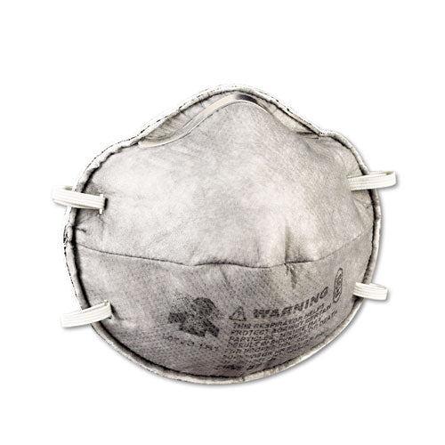 Image of 3M 8247 R95 Particulate Respirator w/Nuisance-Level Organic Vapor Relief, One Size Fits All, 20/Box