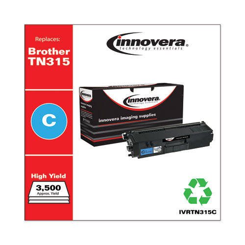 Image of Innovera® IVRTN315C Remanufactured Cyan High-Yield Toner, Replacement for TN315C, 3,500 Page-Yield