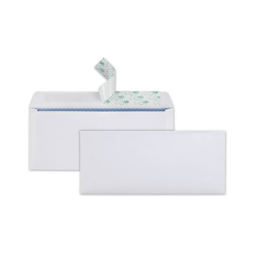 Image of Quality Park QUA69112 Redi-Strip Security Tinted Envelope, #10, Commercial Flap, Redi-Strip Heat-Resistant Closure, 4.13 x 9.5, White, 30/Box