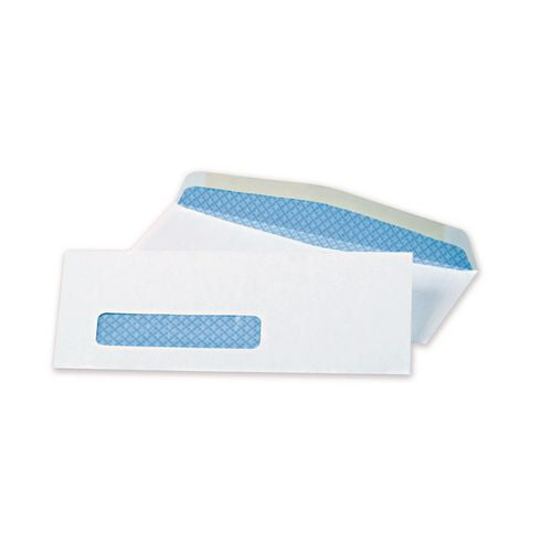 Image of Quality Park Security Tint Window Envelope, #8 5/8, Commercial Flap, Gummed Closure, 3.63 x 8.63, White, 500/Box