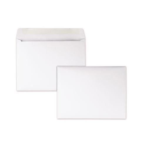 Image of Quality Park Open-Side Booklet Envelope, #10 1/2, Hub Flap, Gummed Closure, 9 X 12, White, 100/box