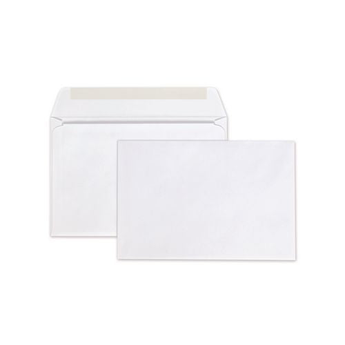 Image of Quality Park QUA37113 Open-Side Booklet Envelope, #6 1/2, Hub Flap, Gummed Closure, 6 X 9, White, 100/box