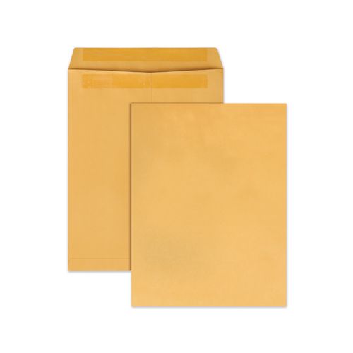 Image of Quality Park QUA43767 Redi-Seal Catalog Envelope, #13 1/2, Cheese Blade Flap, Redi-Seal Adhesive Closure, 10 x 13, Brown Kraft, 100/Box