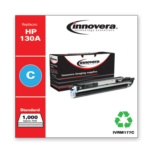 Image of Innovera® IVRM177C Remanufactured Cyan Toner, Replacement for 130A (CF351A), 1,000 Page-Yield