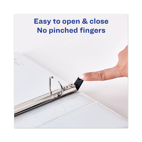Image of Avery® 79767 Heavy-Duty View Binder With Durahinge And One Touch Slant Rings, 3 Rings, 0.5" Capacity, 11 X 8.5, White