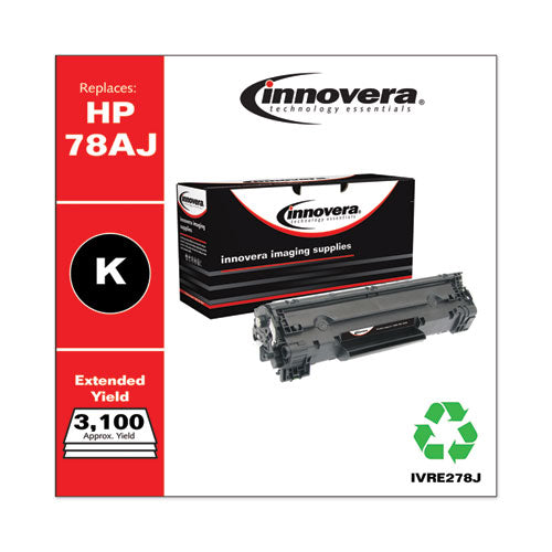 Image of Innovera® IVRE278J Remanufactured Black Extended-Yield Toner, Replacement for 78A (CE278AJ), 3,100 Page-Yield
