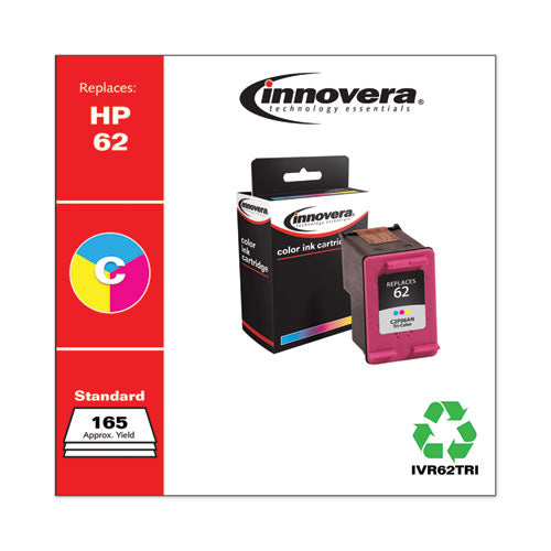 Image of InnoveraÂ® Remanufactured Tri-Color Ink, Replacement for 62 (C2P06AN), 165 Page-Yield