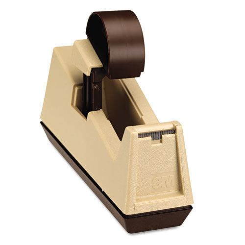 Image of Scotch® C25 Heavy-Duty Weighted Desktop Tape Dispenser, 3" Core, Plastic, Putty/brown