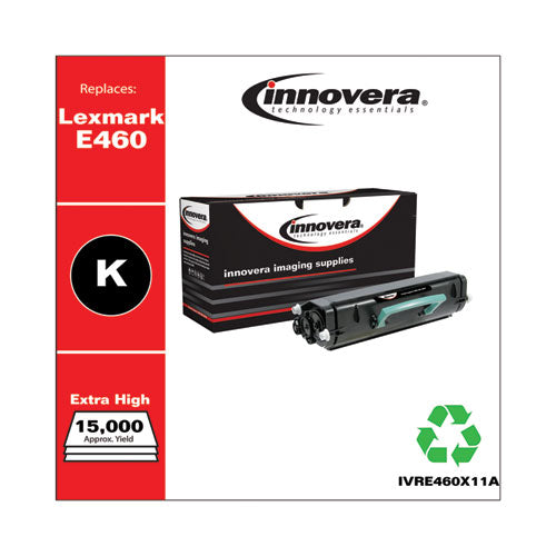 Image of Innovera® IVRE460X11A Remanufactured Black Toner, Replacement for E460X11A, 15,000 Page-Yield