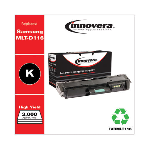 Image of Innovera® IVRMLT116 Remanufactured Black Toner, Replacement for MLT-D116L, 3,000 Page-Yield