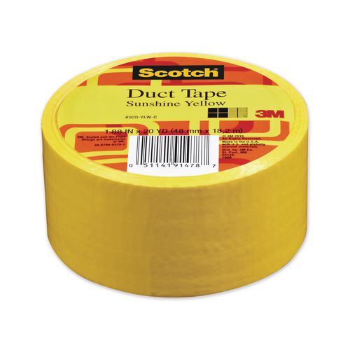 Image of Scotch® 920-YLW-C Duct Tape, 1.88" X 20 Yds, Sunshine Yellow