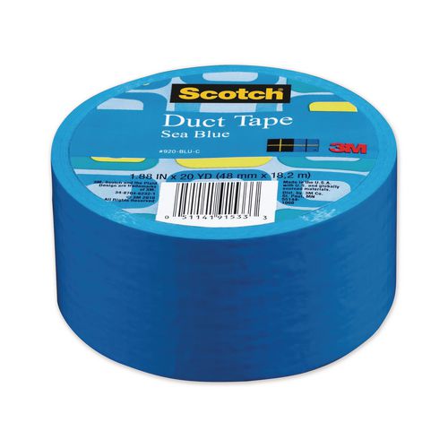 Image of Scotch® 920-BLU-C Duct Tape, 1.88" X 20 Yds, Sea Blue