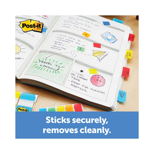 Image of Post-it® 686-AYPV1IN 1" Wide Tabs With Dispenser, Aqua, Pink, Violet, Yellow, 88/pack