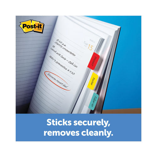 Image of Post-it® 686-AYPV1IN 1" Wide Tabs With Dispenser, Aqua, Pink, Violet, Yellow, 88/pack
