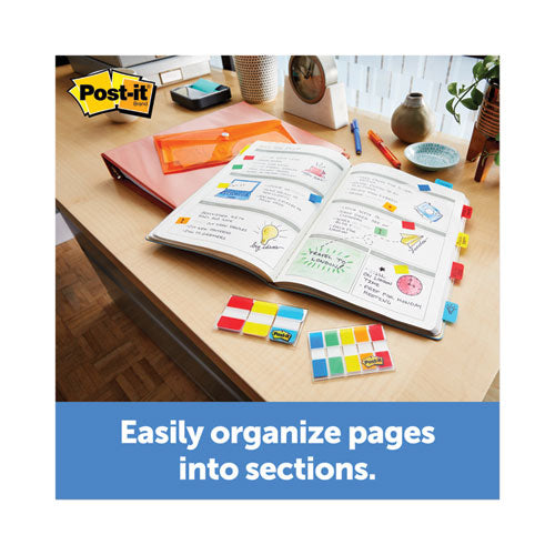 Image of Post-it® 686ALYR1IN 1" Wide Tabs With Dispenser, Aqua, Lime, Red, Yellow, 88/pack