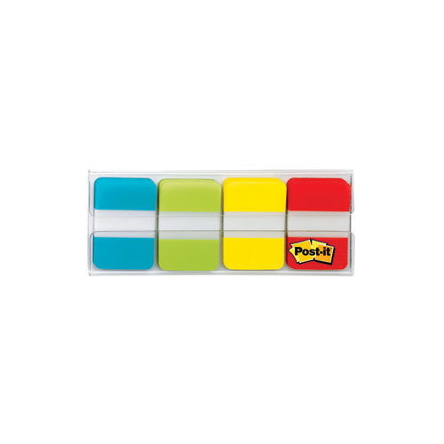 Image of Post-it® 686ALYR1IN 1" Wide Tabs With Dispenser, Aqua, Lime, Red, Yellow, 88/pack