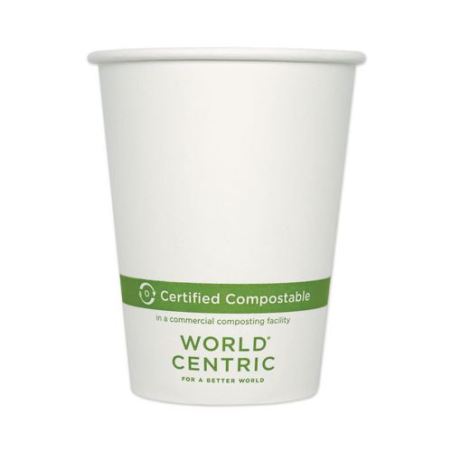 Image of World Centric® CUPA12 Paper Hot Cups, 12 Oz, White, 1,000/carton