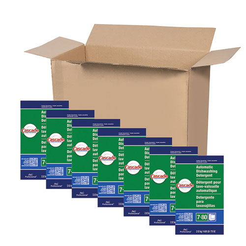 Image of Cascade® PRO 59535 Automatic Dishwasher Detergent Powder, Fresh Scent, 75 oz Box, 7/Carton