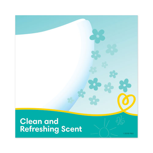 Image of Pampers® 75536 Complete Clean Baby Wipes, 1-Ply, Baby Fresh, 7 x 6.8, White, 72 Wipes/Pack, 8 Packs/Carton
