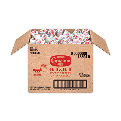 Image of Carnation® 12306548 Half and Half, 0.3 oz Mini Cups, 360/Carton