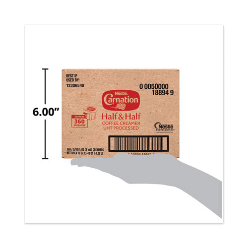 Image of Carnation® 12306548 Half and Half, 0.3 oz Mini Cups, 360/Carton