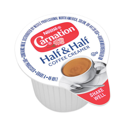 Image of Carnation® 12306548 Half and Half, 0.3 oz Mini Cups, 360/Carton