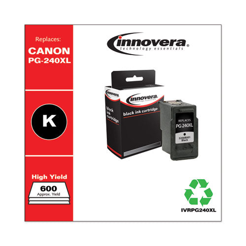Image of Innovera® IVRPG240XL Remanufactured Black High-Yield Ink, Replacement for PG-240XL (5206B001), 300 Page-Yield
