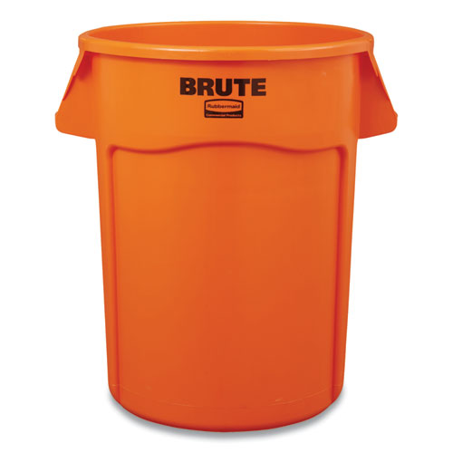 Image of Rubbermaid® Commercial 2119308 Brute Round Container, 32 gal, Resin, Orange