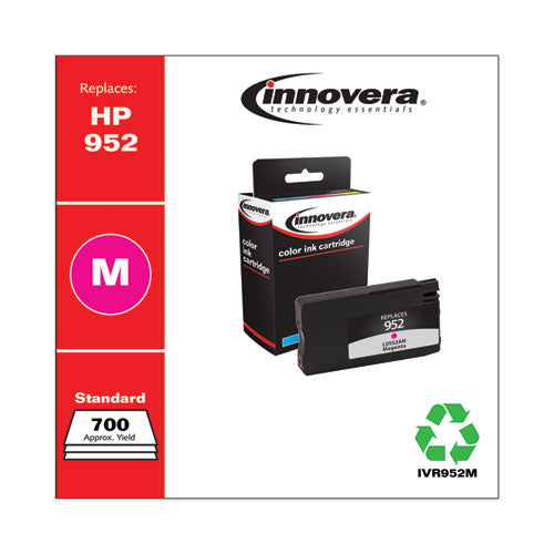 Image of Innovera® IVR952M Remanufactured Magenta Ink, Replacement for 952 (L0S52AN), 700 Page-Yield