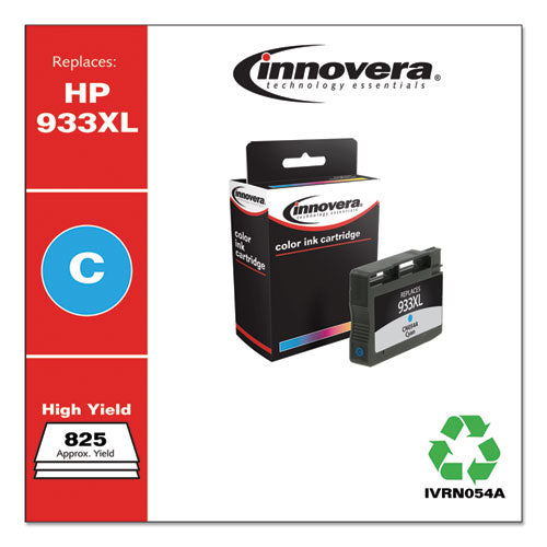 Image of Innovera® IVRN054A Remanufactured Cyan High-Yield Ink, Replacement for 933XL (CN054A), 825 Page-Yield