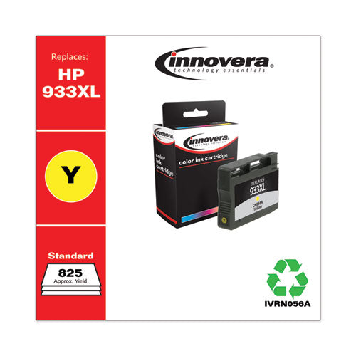 Image of Innovera® IVRN056A Remanufactured Yellow High-Yield Ink, Replacement for 933XL (CN056A), 825 Page-Yield