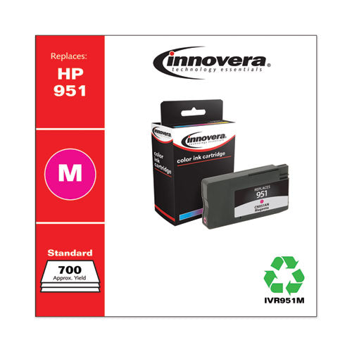 Image of InnoveraÂ® Remanufactured Magenta Ink, Replacement for 951 (CN051AN), 700 Page-Yield