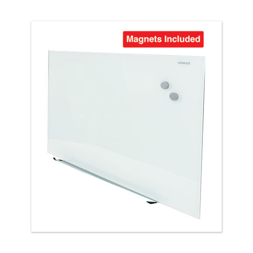 Image of Universal® UNV43202 Frameless Magnetic Glass Marker Board, 36" x 24", Translucent Frost Surface