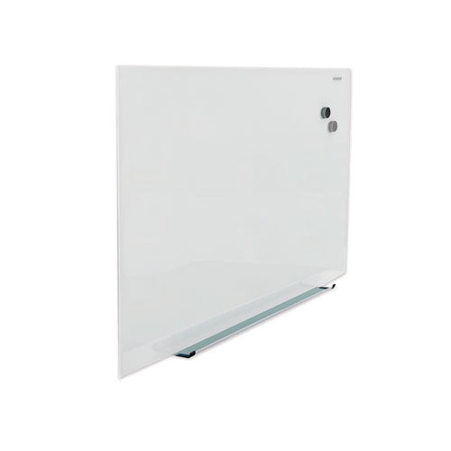 Image of Universal® UNV43202 Frameless Magnetic Glass Marker Board, 36" x 24", Translucent Frost Surface