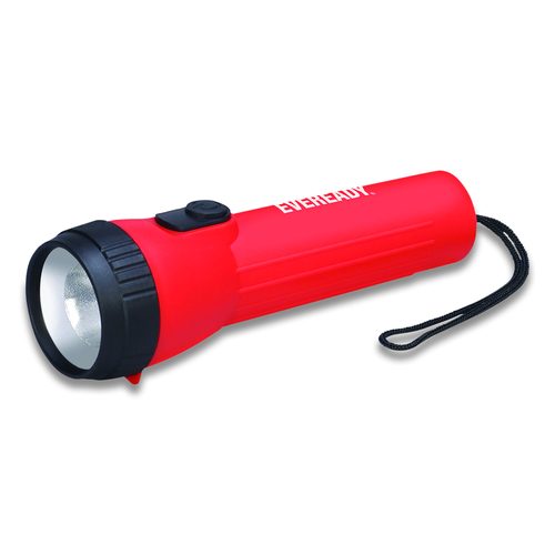 Image of Eveready® Industrial General Purpose LED Flashlight, 2 D Batteries (Sold Separately), Red