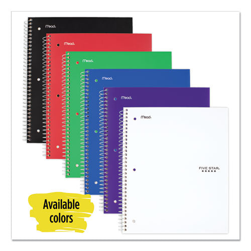 Image of Five Star® 51016 Wirebound Notebook, 5-Subject, Wide/Legal Rule, Randomly Assorted Cover Color, (200) 10.5 x 8 Sheets