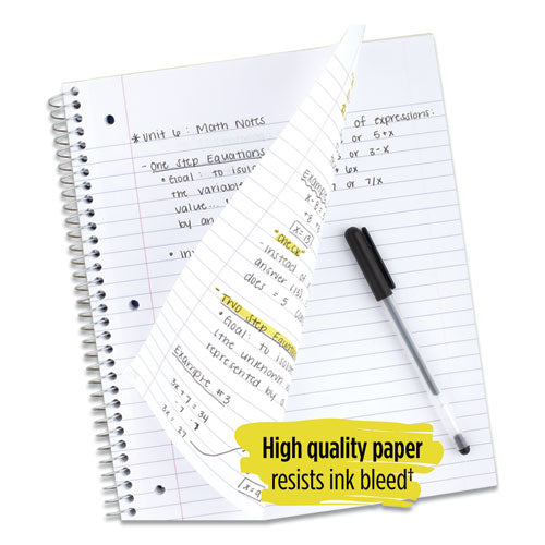 Image of Five Star® 51016 Wirebound Notebook, 5-Subject, Wide/Legal Rule, Randomly Assorted Cover Color, (200) 10.5 x 8 Sheets