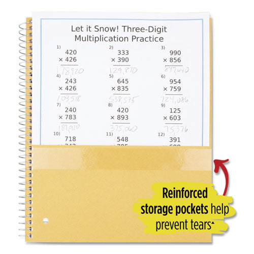 Image of Five Star® 51016 Wirebound Notebook, 5-Subject, Wide/Legal Rule, Randomly Assorted Cover Color, (200) 10.5 x 8 Sheets