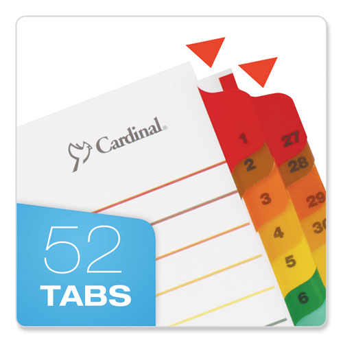 Image of Cardinal® 60990 Onestep Printable Table Of Contents And Dividers - Double Column, 52-Tab, 1 To 52, 11 X 8.5, White, 1 Set