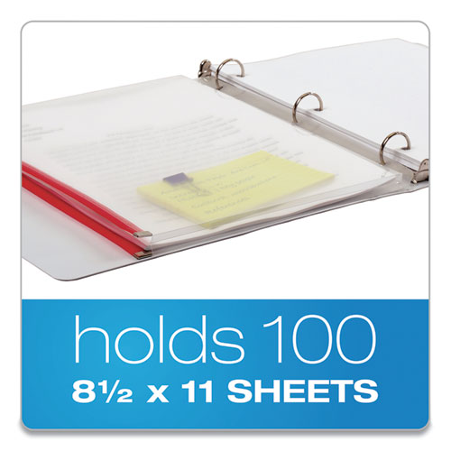 Image of Cardinal® 14650 Expanding Zipper Binder Pocket, 8.5 x 11, Assorted Colors, 5/Pack