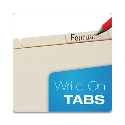 Image of Oxford 13V Write-On Tab Dividers, 5-Tab, 11 X 8.5, Manila, 20 Sets
