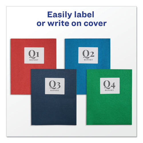 Image of Avery® 47977 Two-Pocket Folder with Prong Fasteners, Accommodates (70) 11 x 8.5 Sheets, Green, 25/Box