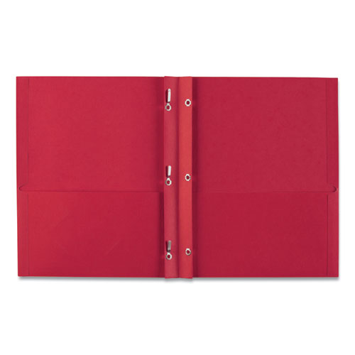 Image of Avery® 47979 Two-Pocket Folder with Prong Fasteners, Accommodates (70) 11 x 8.5 Sheets, Red, 25/Box