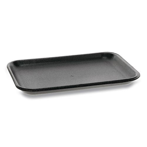 Image of Pactiv Evergreen Supermarket Tray, #2, 8.38 x 5.88 x 0.69, Black, Foam, 500/Carton