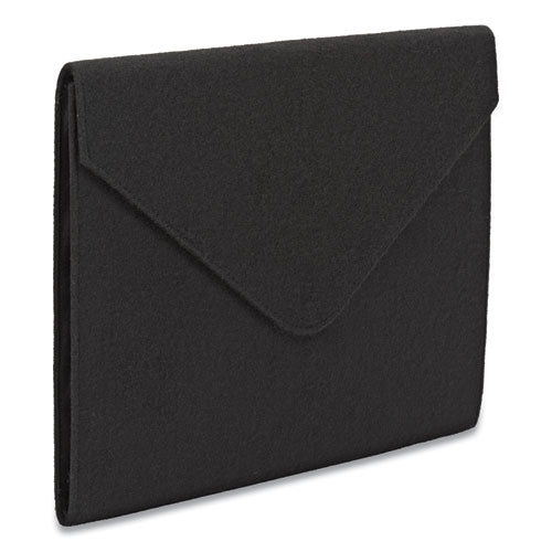Image of Smead 70920 Soft Touch Cloth Expanding Files, 2" Expansion, 1 Section, Snap Closure, Letter Size, Black