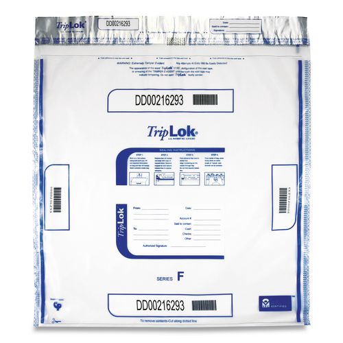Image of TripLOK Deposit Bag, Plastic, 20" x 20", Clear, 250/Carton